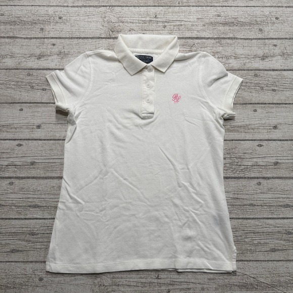 Polo Jeans Co. Ralph Lauren Tops - Y2K Polo Jeans Ralph Lauren Shirt Women's Small White Slim Fit Activewear Preppy